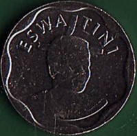 Swaziland coin 10 Cents - Mswati III (2018) obverse obverse of 10 Cents - Mswati III (2018) coin from Swaziland. Inscription: ESWATINI