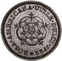 United States coin 1/2 Penny - George I (1722) reverse reverse of 1/2 Penny - George I (1722) coin with KM# 2 from United States.