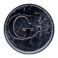 United Kingdom coin 10 Pence - Elizabeth II - Letter G - Greenwich Mean Time - 5'th Portrait (2018 - 2019) reverse reverse of 10 Pence - Elizabeth II - Letter G - Greenwich Mean Time - 5'th Portrait (2018 - 2019) coin from United Kingdom. Inscription: G