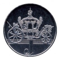reverse of 10 Pence - Elizabeth II - Letter J - Jubilee - 5'th Portrait (2018 - 2019) coin from United Kingdom. Inscription: J