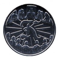 United Kingdom coin 10 Pence - Elizabeth II - Letter K - King Arthur - 5'th Portrait (2018 - 2019) reverse reverse of 10 Pence - Elizabeth II - Letter K - King Arthur - 5'th Portrait (2018 - 2019) coin from United Kingdom. Inscription: K