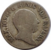 German States coin 6 Kreuzer - Maximillian I Joseph (1806 - 1824) obverse obverse of 6 Kreuzer - Maximillian I Joseph (1806 - 1824) coin with KM# 686 from German States. Inscription: MAX.IOSEPH KÖNIG VON BAIERN