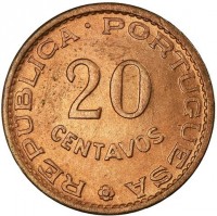 KM# 16 REPÚBLICA · PORTUGUESA20CENTAVOS.