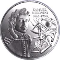 reverse of 500 Korún - Samuel Mikovíni (2000) coin with KM# 53 from Slovakia. Inscription: SAMUEL MIKOVÍNI 1686 - 1750