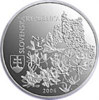 obverse of 500 Korún - Muránska planina National Park (2006) coin with KM# 84 from Slovakia. Inscription: SLOVENSKÁ REPUBLIKA 2006