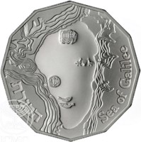 Israel coin 1 New Sheqel - Sites in the Holy land - Sea of Galilee (1991) reverse reverse of 1 New Sheqel - Sites in the Holy land - Sea of Galilee (1991) coin with KM# 210 from Israel. Inscription: הכנרת Sea of Galilee