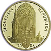 obverse of 5000 Korun - Matthias II (2008) coin with KM# 89 from Slovakia. Inscription: SLOVENSKÁ REPUBLIKA 20 08