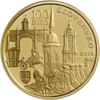 reverse of 100 Euro - Charles III (2012) coin with KM# 125 from Slovakia. Inscription: 100 EURO SLOVENSKO 2012