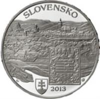Slovakia coin 20 Euro - Historical Preservation Area of Kosice (2013) obverse obverse of 20 Euro - Historical Preservation Area of Kosice (2013) coin with KM# 129 from Slovakia. Inscription: SLOVENSKO KL 2013