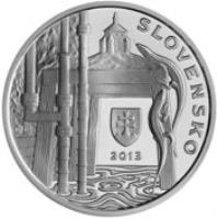 obverse of 10 Euro - 300th Anniversary of the Birth of Jozef Karol Hell (2013) coin with KM# 130 from Slovakia. Inscription: SLOVENSKO 2013