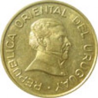 Uruguay coin 2 Pesos Uruguayos (1994 - 2007) obverse obverse of 2 Pesos Uruguayos (1994 - 2007) coin with KM# 104 from Uruguay. Inscription: REPUBLICA ORIENTAL DEL URUGUAY ·