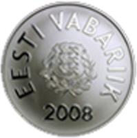 reverse of 10 Krooni - 2008 Summer Olympics in Bejing (2008) coin with KM# 48 from Estonia.