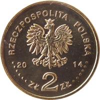 Poland coin 2 Złote - Sochi Olympics (2014) obverse obverse of 2 Złote - Sochi Olympics (2014) coin with Y# 893 from Poland. Inscription: RZECZPOSPOLITA POLSKA 2014 ZŁ 2 ZŁ