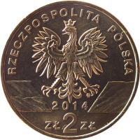 Poland coin 2 Złote - Animals of the World: Konik (2014) obverse obverse of 2 Złote - Animals of the World: Konik (2014) coin with Y# 896 from Poland. Inscription: RZECZPOSPOLITA POLSKA 2014 ZŁ 2 ZŁ
