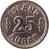 reverse of 25 Aurar - Christian X (1922 - 1940) coin with KM# 2 from Iceland. Inscription: ÍSLAND 25 AURAR