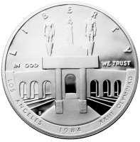 KM# 210 LIBERTYIN GOD WE TRUSTLOS ANGELES 1984 XXIII OLYMPIAD.