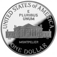 KM# 241 UNITED STATES of AMERICAE PLURIBUS UNUMDEM TDRMONTPELIERONE DOLLAR.