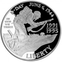 D-DAY JUNE 6, 1944IN GOD WE TRUST1991/1995LIBERTYTDR.