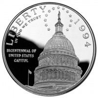 LIBERTY 1994IN GOD WE TRUSTBICENTENNIAL OFUNITED STATESCAPITOL.