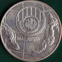 Malaysia coin 25 Ringgit - 25th Anniversary of Employees Provident Fund (1976) obverse obverse of 25 Ringgit - 25th Anniversary of Employees Provident Fund (1976) coin with KM# 14 from Malaysia. Inscription: KUMPULAN WANG SIMPANAN PEKERJA PEKERJA MALAYSIA