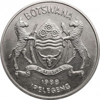 KM# 20 BOTSWANA1988IPELEGENG.