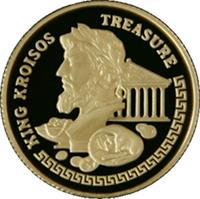 reverse of 100 Tenge - King Kroisos Treasure (2004) coin with KM# 120 from Kazakhstan. Inscription: KING KROISOS TREASURE