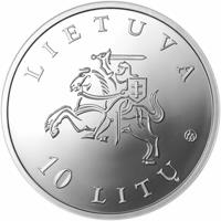 Lithuania coin 10 Litų - Lithuanian culture - Music (2010) obverse obverse of 10 Litų - Lithuanian culture - Music (2010) coin with KM# 169 from Lithuania. Inscription: LIETUVA 10 LITŲ