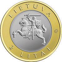 obverse of 2 Litai - Lithuanian resorts - Neringa - Colourized (2012) coin with KM# 185.2 from Lithuania. Inscription: LIETUVA 2 LITAI