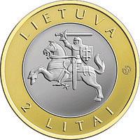 Lithuania coin 2 Litai - Lithuanian resorts - Palanga - Colourized (2012) obverse obverse of 2 Litai - Lithuanian resorts - Palanga - Colourized (2012) coin with KM# 186.2 from Lithuania. Inscription: LIETUVA 2 LITAI