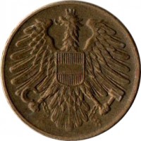 Austria coin 20 Groschen (1950 - 1954) obverse obverse of 20 Groschen (1950 - 1954) coin with KM# 2877 from Austria.