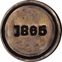 Chile coin 50 Centavos (1865) reverse reverse of 50 Centavos (1865) coin with KM# 3 from Chile. Inscription: 1865