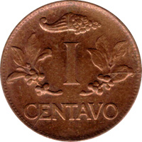 reverse of 1 Centavo - 150th Anniversary of the Proclamation of Independence of Colombia (1960) coin with KM# 218 from Colombia. Inscription: I CENTAVO