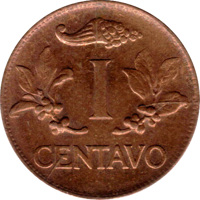 Colombia coin 1 Centavo - 150th Anniversary of the Proclamation of Independence of Colombia (1960) reverse reverse of 1 Centavo - 150th Anniversary of the Proclamation of Independence of Colombia (1960) coin with KM# 218 from Colombia. Inscription: I CENTAVO