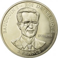 KM# 121 BAUDOUIN I - ROI DE BELGIQUE1930-19935 FRANCS.