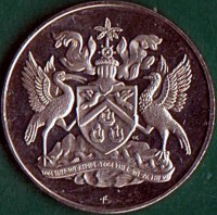 Trinidad and Tobago coin 50 Cents - Elizabeth II - 10th Anniversary of Independence (1972) obverse obverse of 50 Cents - Elizabeth II - 10th Anniversary of Independence (1972) coin with KM# 13 from Trinidad and Tobago. Inscription: TOGETHER WE ASPIRE TOGETHER WE ACHIEVE FM