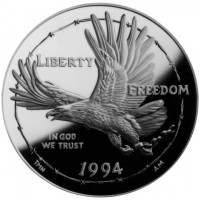 KM# 251 LIBERTYFREEDOMIN GODWE TRUST1994.