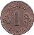 reverse of 1 Eyrir (1946 - 1966) coin with KM# 8 from Iceland. Inscription: ÍSLAND 1 EYRIR