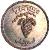 obverse of 25 Prutah (1949) coin with KM# 12 from Israel. Inscription: إسرائيل ישראל