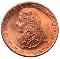 Bronze coin  Turkey  KM# 924