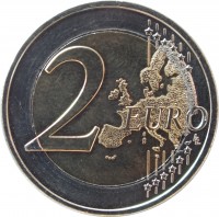 reverse of 2 Euro - Ionian Islands (2014) coin with KM# 269 from Greece. Inscription: 2 EURO