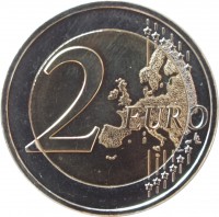 reverse of 2 Euro - Domenikos Theotokopoulos (2014) coin with KM# 259 from Greece. Inscription: 2 EURO