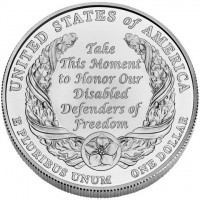 UNITED STATES of AMERICATake This Moment to Honor Our Disabled Defenders of FreedomE PLURIBUS UNUM ONE DOLLARั.