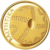 Lithuania coin 10 Litų - Lithuanian science: Baltistics (2014) reverse reverse of 10 Litų - Lithuanian science: Baltistics (2014) coin with KM# 201 from Lithuania. Inscription: BALTISTIKA