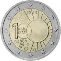 Belgium coin 2 Euro - Albert II - 100th anniversary of the creation of the Royal Meteorological Institute (2013) obverse obverse of 2 Euro - Albert II - 100th anniversary of the creation of the Royal Meteorological Institute (2013) coin with KM# 323 from Belgium. Inscription: 2013 100 KMI IRM BE