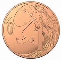 Australia coin 1 Cent - Elizabeth II - 60 Years to Mr. Squiggle - 4'th Portrait (2019) reverse reverse of 1 Cent - Elizabeth II - 60 Years to Mr. Squiggle - 4'th Portrait (2019) coin from Australia. Inscription: 1