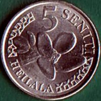reverse of 5 Seniti - Tupou VI (2018) coin from Tonga. Inscription: 5 SENITI HEILALA