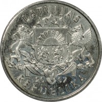 obverse of 1 Lats - Snowman (2007) coin with KM# 85 from Latvia. Inscription: LATVIJAS 20 07 REPUBLIKA