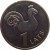 reverse of 1 Lats - Rooster of St. Peter's Church (2005) coin with KM# 65 from Latvia. Inscription: 1 LATS