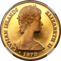Cayman Islands coin 50 Dollars - Elizabeth II - House of Lancaster (1979) obverse obverse of 50 Dollars - Elizabeth II - House of Lancaster (1979) coin from Cayman Islands. Inscription: CAYMAN ISLANDS ELIZABETH II · 1979 ·