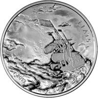 obverse of 1 Lats - Richard Wagner (2013) coin with KM# 140 from Latvia. Inscription: 1 LATS 2013